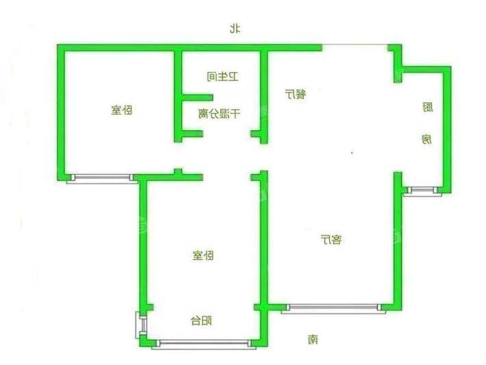 凤凰城（B区）2室2厅1卫90㎡