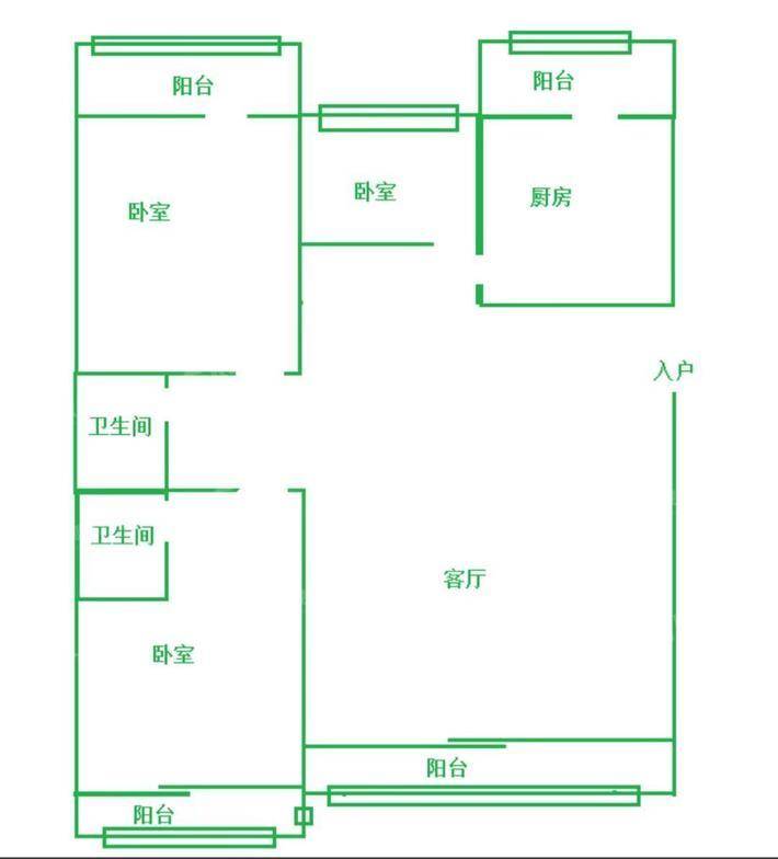 成龙小区3室2厅2卫138㎡