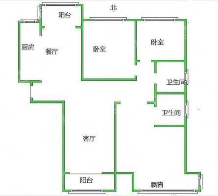 恒大城（商品房）3室2厅1卫141㎡