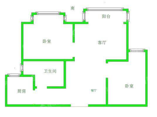 凤凰城（B区）2室2厅1卫78㎡
