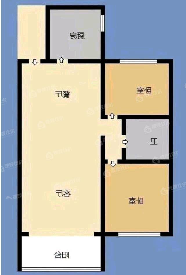 流津时代北区（6）2室2厅1卫87㎡