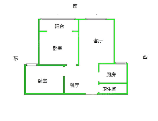 印象青城2室2厅1卫84㎡