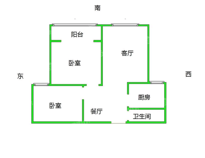 印象青城2室2厅1卫84㎡