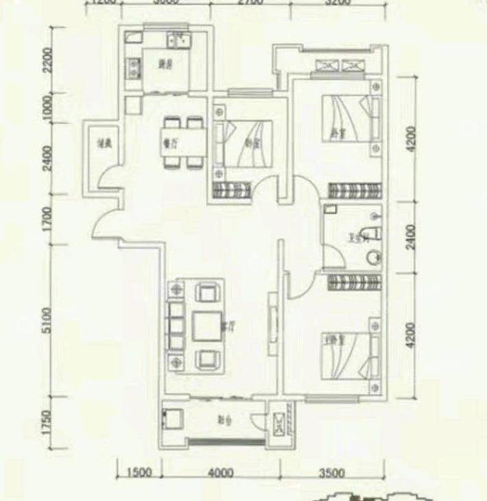 万泰丽景东区3室2厅1卫126㎡