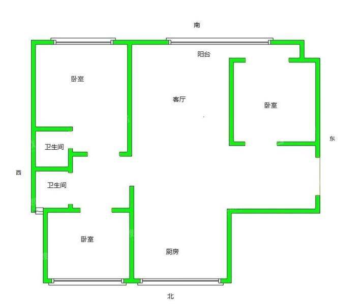 颐和君悦府3室2厅2卫125㎡