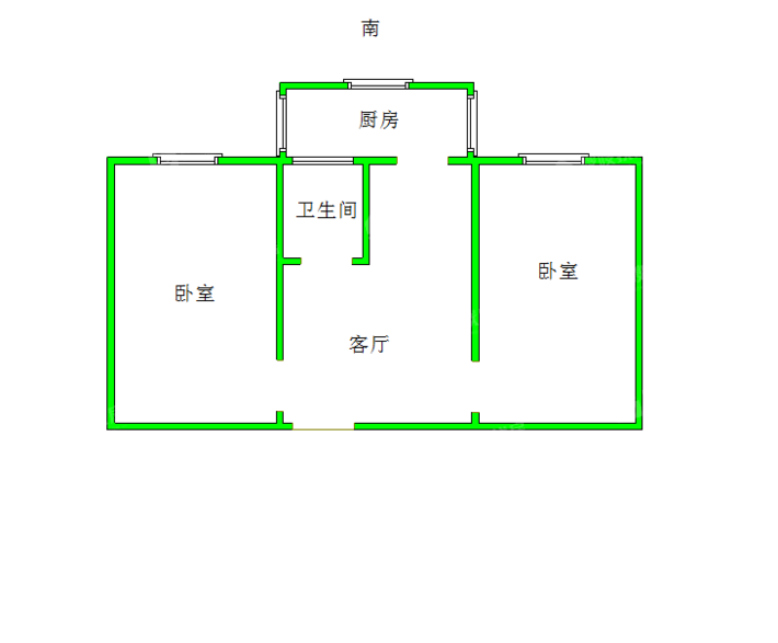 二百间小区2室1厅1卫59㎡