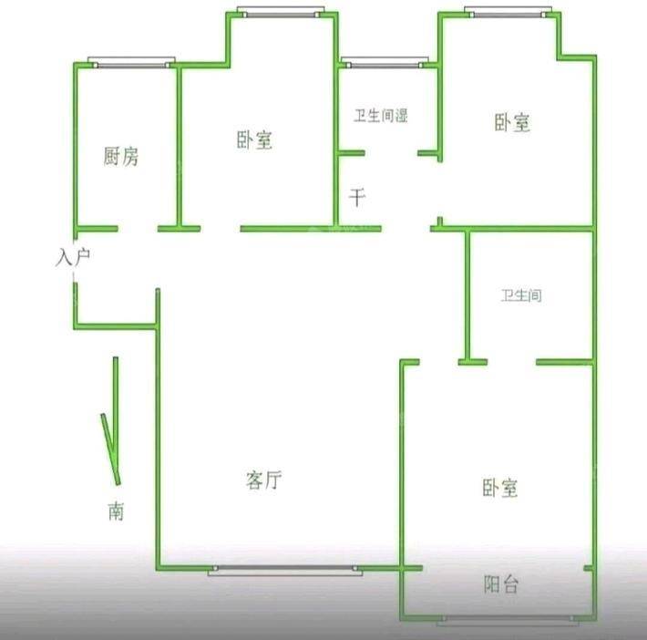 阿尔卡迪亚锦绣天地B区3室2厅2卫97㎡