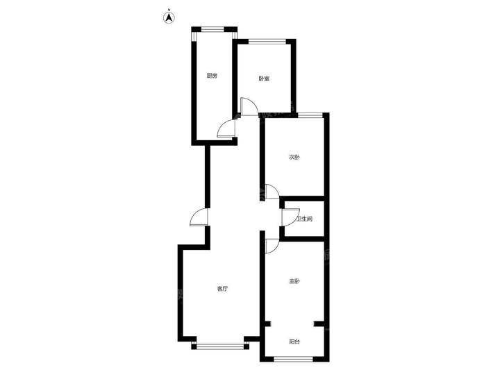 龙岸清华3室2厅1卫120㎡