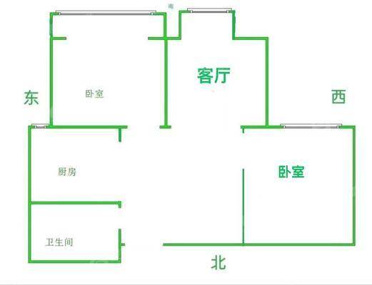 滨河龙韵2室2厅1卫88㎡