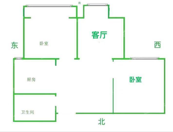 滨河龙韵2室2厅1卫88㎡