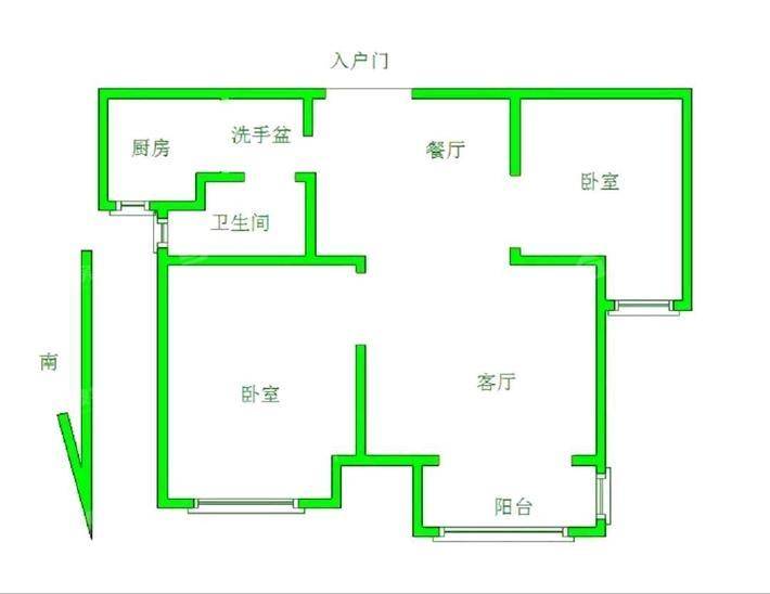 荣盛香堤荣府2室1厅1卫77㎡