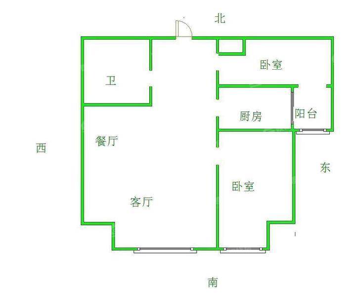 宏宇城（B区）2室2厅1卫85㎡