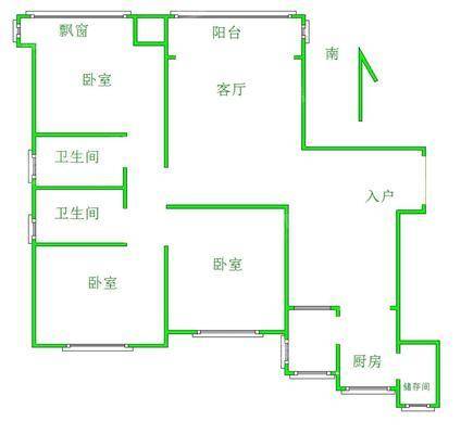 恒大城（商品房）3室2厅2卫146㎡