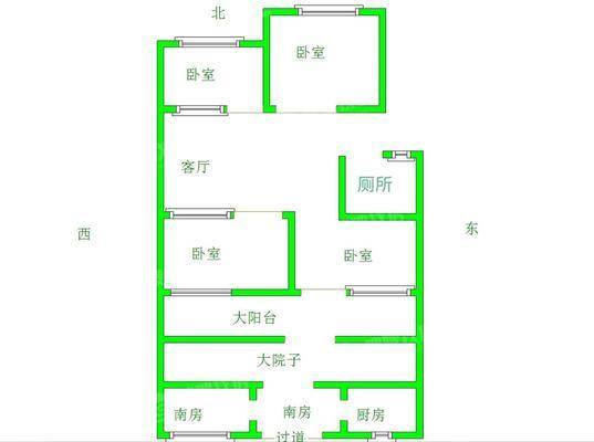 东塑家属区（东西院）3室2厅1卫83㎡