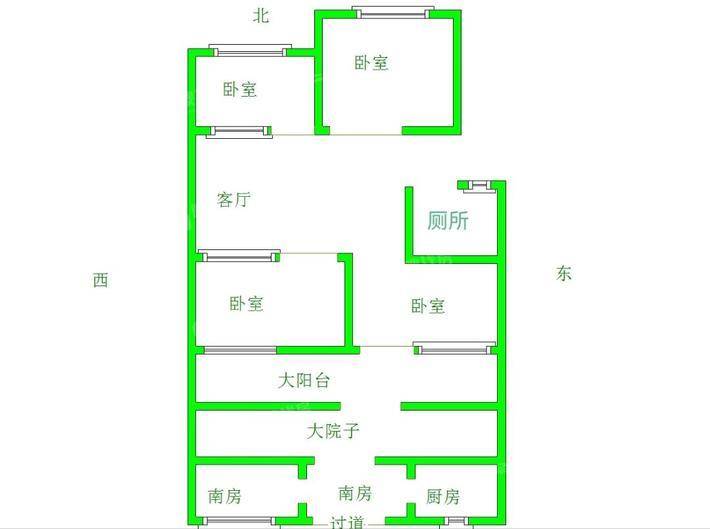 东塑家属区（东西院）3室2厅1卫83㎡