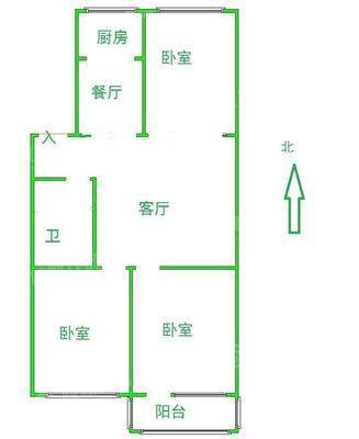 西环住宅小区3室2厅1卫100㎡