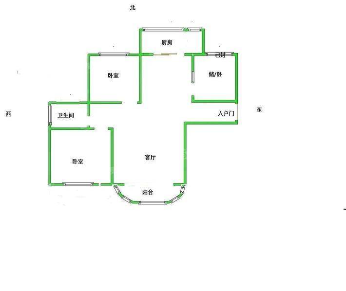 泰和世家（南区）2室2厅1卫85㎡