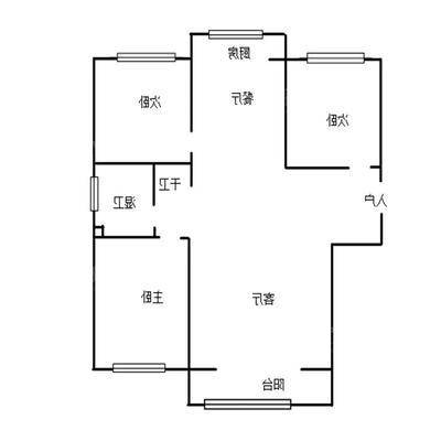 宏宇亚龙湾3室2厅1卫118㎡