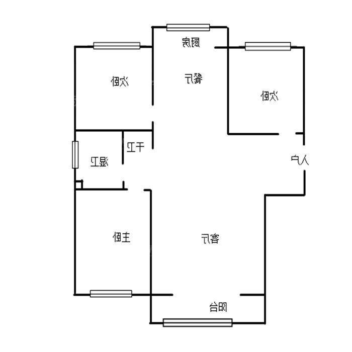 宏宇亚龙湾3室2厅1卫118㎡