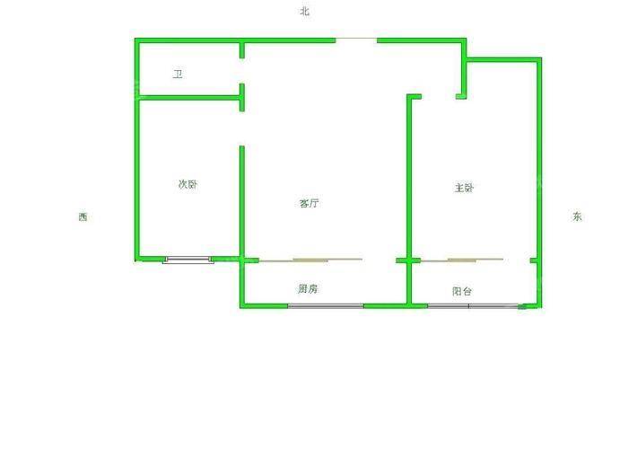 百合世嘉2室1厅1卫80㎡