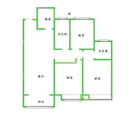 保利花园3室2厅2卫137㎡