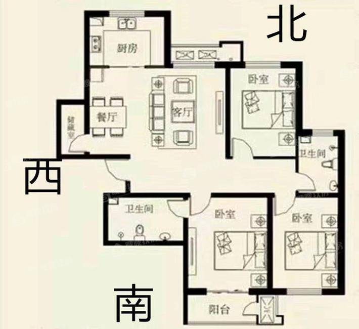万泰丽景西区3室2厅2卫131㎡