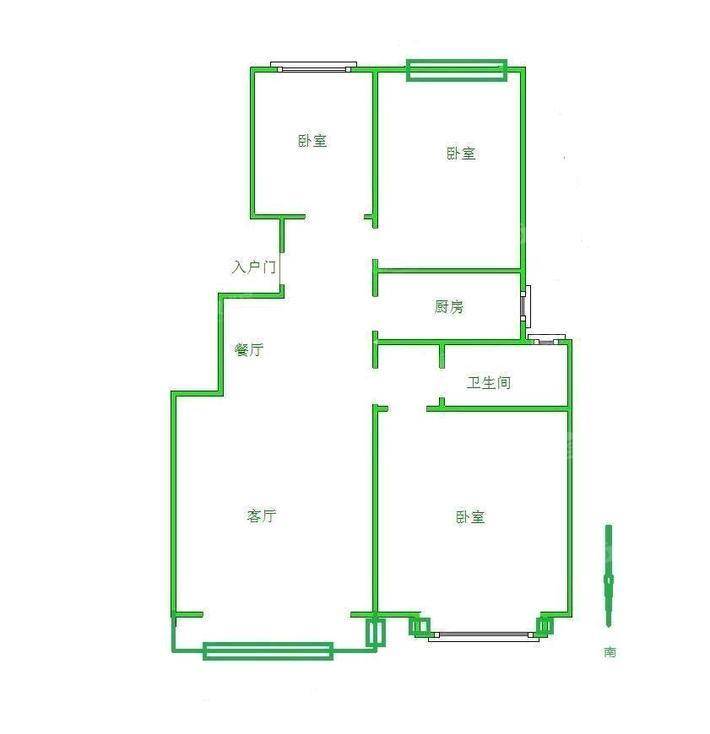 沧铁嘉苑3室1厅1卫89㎡