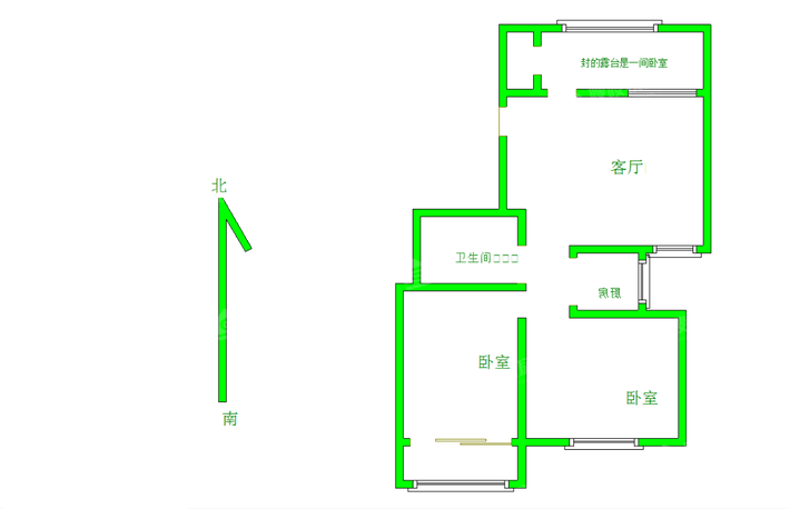 东方骏景2室1厅1卫85㎡