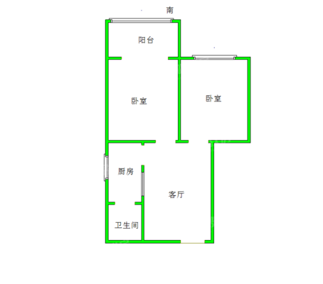 铁路新村2室1厅1卫59㎡