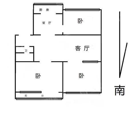 中心家园3室1厅1卫107㎡