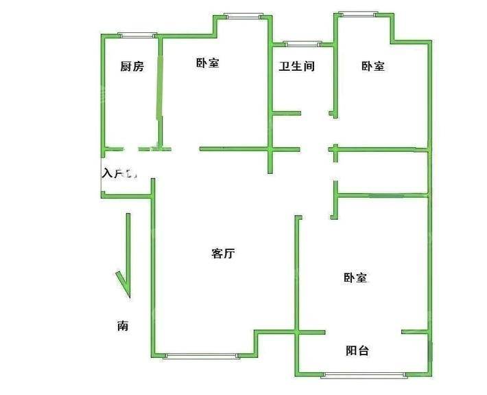 阿尔卡迪亚锦绣天地B区3室2厅2卫108㎡