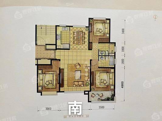 天成岭秀岭贤府3室2厅2卫122㎡