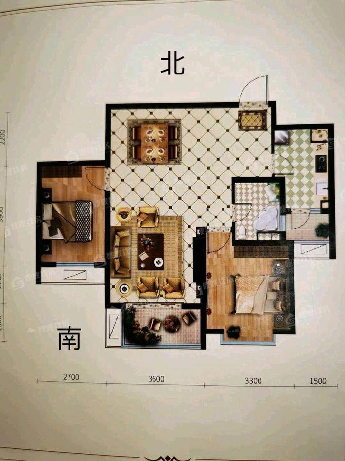 东方世纪家园2室2厅1卫85㎡