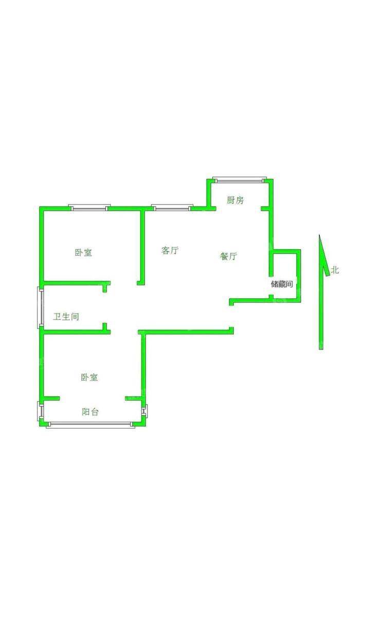 万泰丽景西区2室2厅1卫91㎡