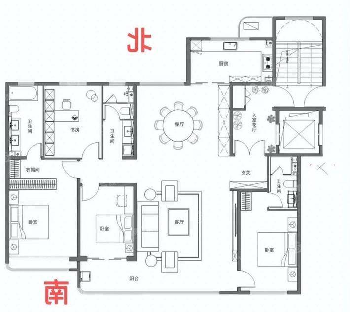 天成观澜二期（西区）4室2厅3卫190㎡