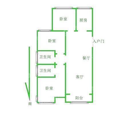 保利花园3室2厅2卫129㎡