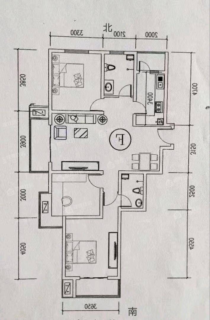 一世界回迁1-153室2厅2卫127㎡