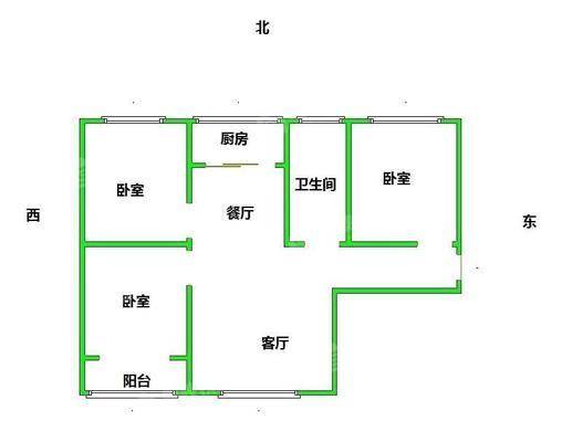 枫尚国际3室2厅1卫102㎡
