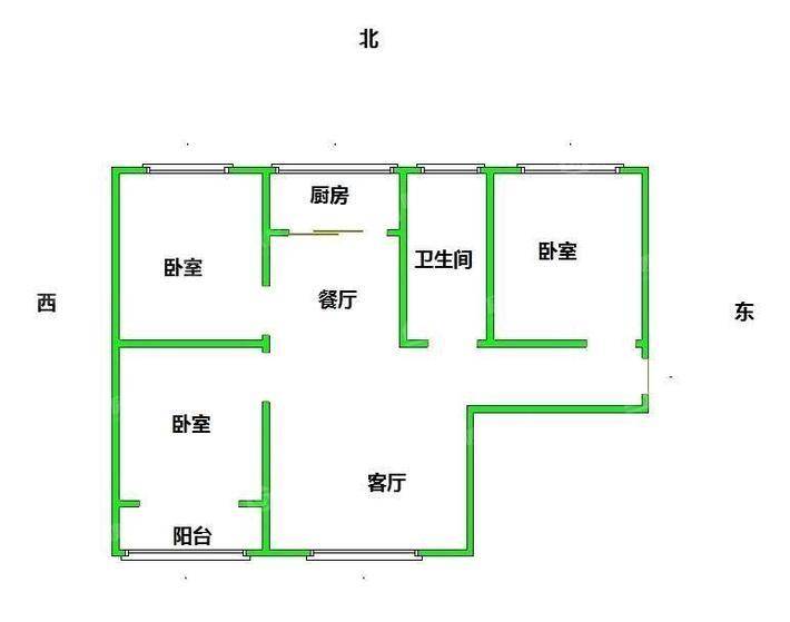 枫尚国际3室2厅1卫102㎡