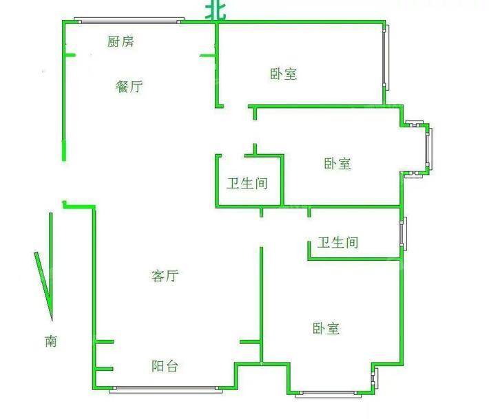 天成明月洲东区3室1厅1卫133㎡