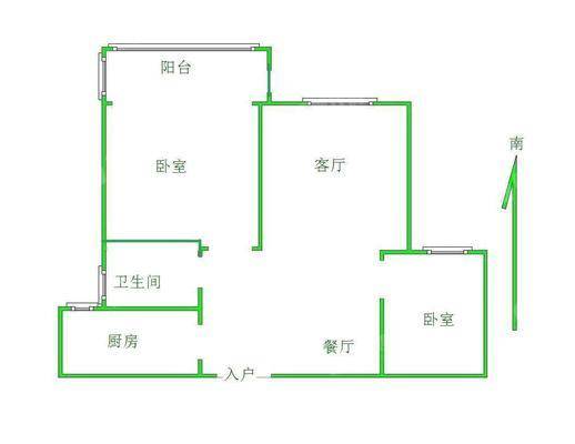 万泰丽景西区2室2厅1卫88㎡