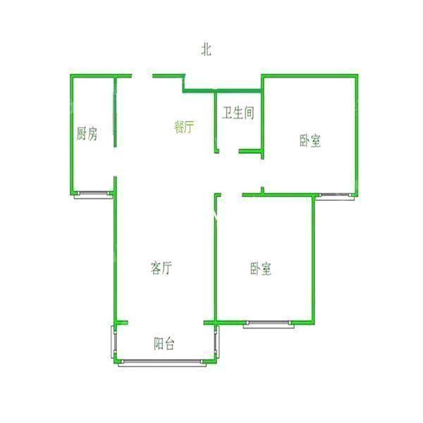 流津时代北区（6）2室2厅1卫93㎡