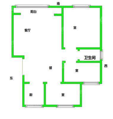 一世界书香华府3室2厅1卫114㎡
