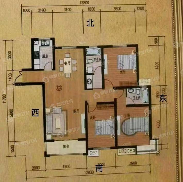 嘉禾一方一期3室2厅2卫147㎡