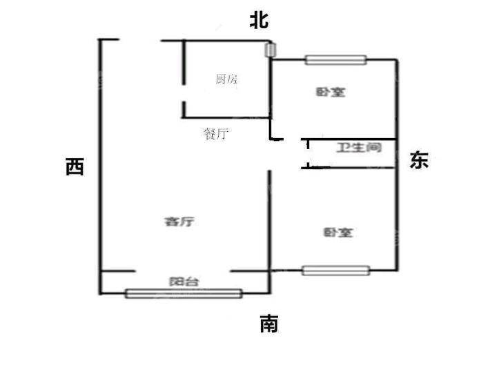 天成郡府南区2室2厅1卫94㎡