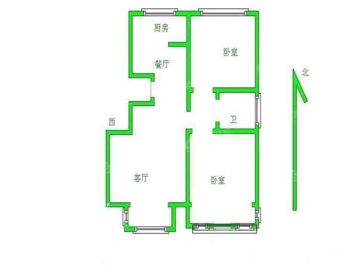 御宇国际三期（轩瑞苑）2室2厅1卫90㎡