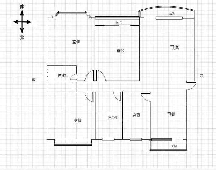 学府花园3室2厅2卫141㎡