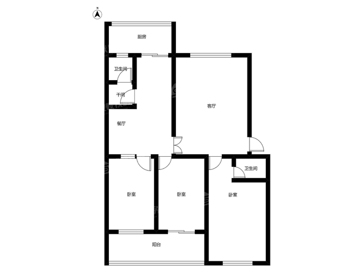 司法局宿舍3室2厅2卫128㎡