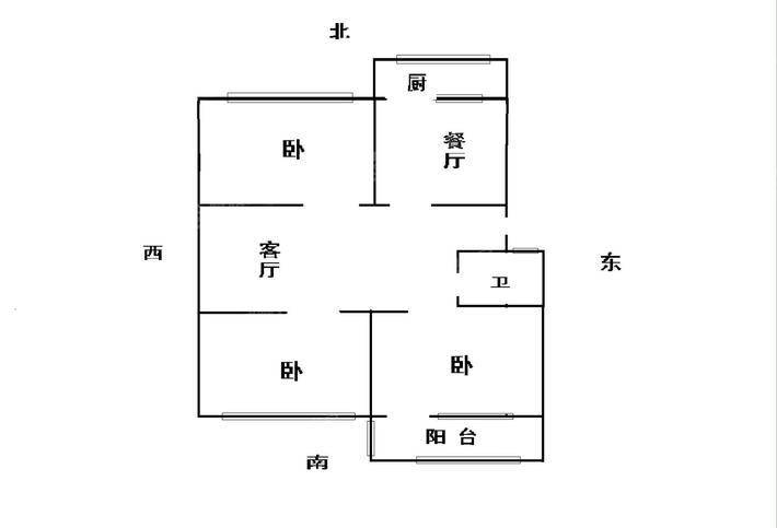 东环小区3室2厅1卫85㎡