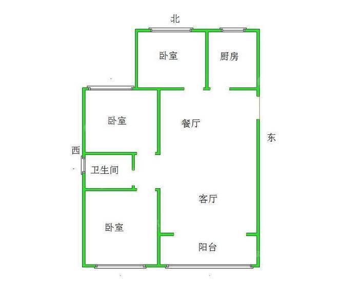 荣盛香堤荣府3室2厅1卫104㎡